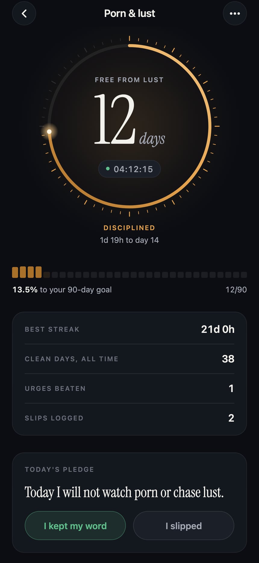 Ascnd The clock screen